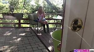 Pretty Blonde Teen Amber's Hardcore Fucking with Spanking and Slaps