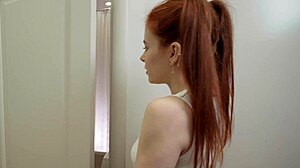 My horny roommate begged for a quick bathroom fuck, and we went for it