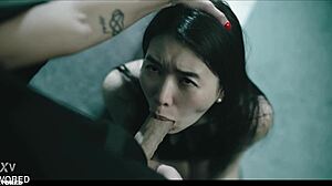 Rikako Katayama's revenge turns Amirah Adara into bisexual shemale futa for intense creampie