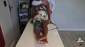 Watch your wife masturbate during her massage consultation