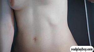 Two Pretty Babes Intensely Fucking a Blue Dildo