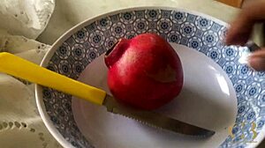 hot sunday afternoon deep in her ass eating pomegranate