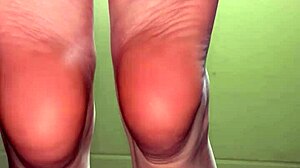 white girl showing her feet for cash