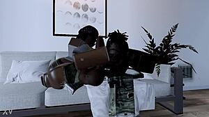 black thot stretched wide by bbc