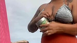 Swollen And Wet At Beach Ready For Cock