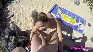 Sexydeas Rides on Beach POV Doggystyle