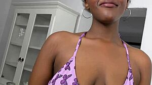 Amateur black girl sucks cock in hardcore audition