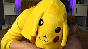 Blonde Amateur Swallows Cum in POV Deepthroat Parody