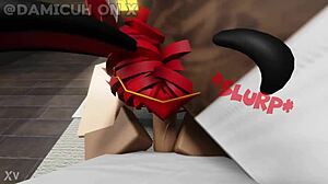 Femboy with fat ass sucks and grinds on cock!