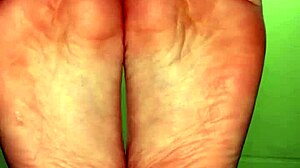 white girl showing her feet for cash