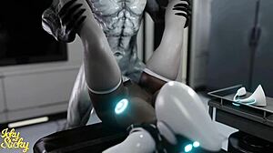 Huge Ass Female Robot Gets Plowed By Hung Alien Part 1