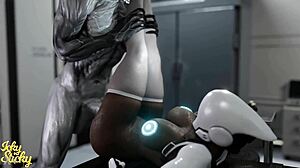 Huge Ass Female Robot Gets Plowed By Hung Alien Part 1