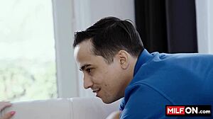 natural busty blonde fucks her stepson for his huge dick