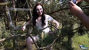 Hidden wood fuck contrasts pure love with hard pounding