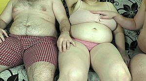 Cuckold Husband Leaves BBW Wife with Pervert Friends for Breeding