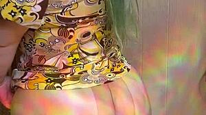 Joan Day Wears See Through Tights And Flaunts Curvy Body