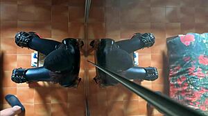 I am chairtied, and he fucks my face until cum in mouth.