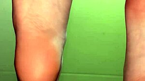 white girl showing her feet for cash