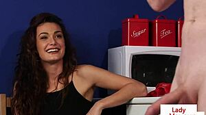 british office voyeur encourages sub to tug