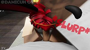 Femboy with fat ass sucks and grinds on cock!