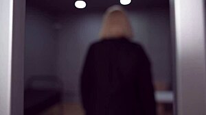 Dangerous blonde criminal Xiara Dark swallows officer Boris Jacksons big black cock