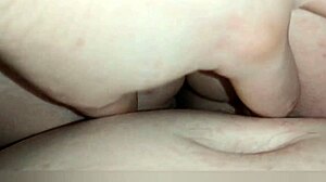 Amateur husband fucks wife doggy with creampie