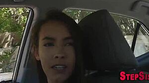 teen tugs stepbro in car with big cock 😏