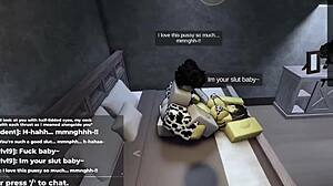 Roblox catgirl builds tension before giving in to sexy fun