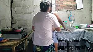 My horny neighbor woke up wanting hard fucking so I pounded her in the kitchen