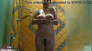 Jelena Jensen Masturbates Her Big Tits and Pussy in Shower Solo