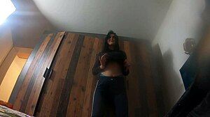 Milfy Calla gives jerk off instructions while masturbating