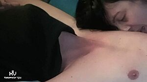 I lick his nipple until he cums