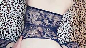 Is this passive wife ready for some homemade fun in lingerie and stockings?