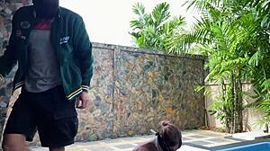 is that hottie in stockings getting tied up and tickled?