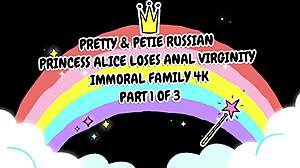 Alice moans huge cock in tight asshole