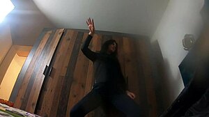 Milfy Calla gives jerk off instructions while masturbating