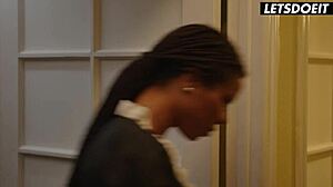 hot maid receives perfect treatment from big dick homeowner