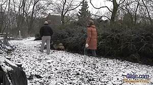 Blonde girl seduces grandpa with stories, he shares about never having young friends before