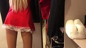 I Went To My Room At Christmas And Fucked My Cute Stepdaughter, A Teen In Lingerie, With Anal And Toys