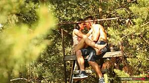 Hot Brunette Gets Rough Anal In Forest