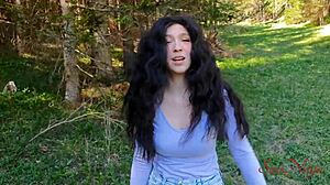 lost influencer temptingly agrees to suck my dick for freedom from the woods