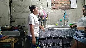 My horny neighbor woke up wanting hard fucking so I pounded her in the kitchen