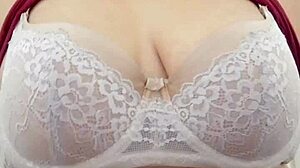 Chubby Mature Woman Strips Big Boobs for Online Fans