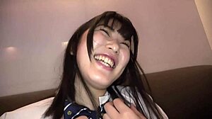 Real ojou-sama schoolgirl with raw sex negotiation in uniform