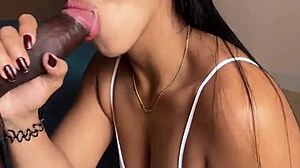 Sloppy Blowjob In Front Of The Camera While On Video Call With Her Husband -Amateur Couple- Nysdel