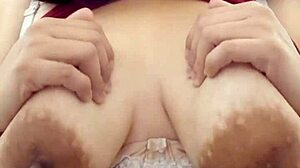 Chubby Mature Woman Strips Big Boobs for Online Fans