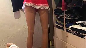 I Went To My Room At Christmas And Fucked My Cute Stepdaughter, A Teen In Lingerie, With Anal And Toys