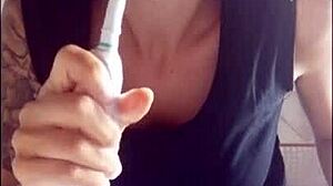 Brushing Teeth Is Important And Chantal Loves To Fill Her Mouth With Toothpaste