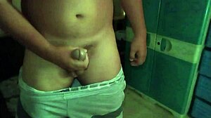 Asian Handsome Boy Performs Solo Handjob Culminating In Creampie Release