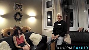 Alice moans huge cock in tight asshole